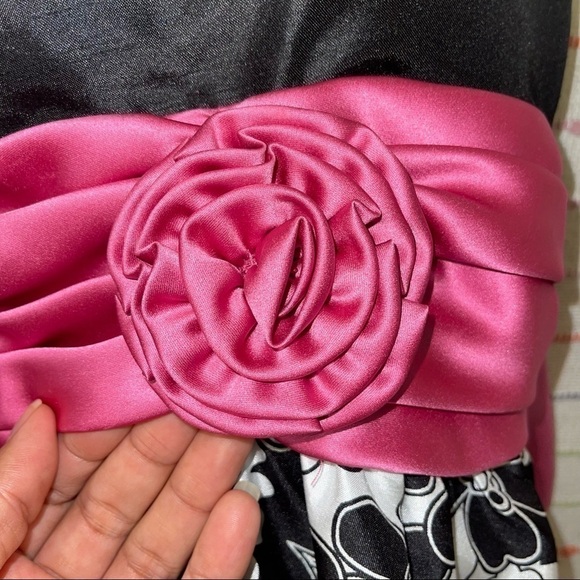 Bonnie Jean NWOT Big Girls Plus Size Black/White Shirred Waist Bubble Dress - Picture 6 of 10